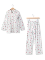 narue(ナルエー) ローズストライプ上下ナイティ/ベビーピンク(171)