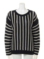 【anap mimpi】ストライプニットトップス/WH