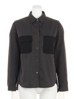 【mystic】配色ミリタリーシャツ/ブラック