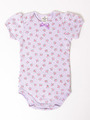 おしりフリルドットと花柄ロンパース/パープル