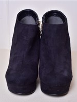 ウエッジショートブーツ/ブラック