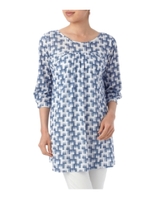 ジオメトリックチュニックカットソー/ライトパープル(181)