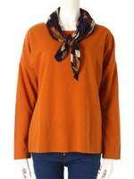 スカーフ付トップス/マスタード