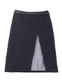ストライプ切り替えカッティングスカート/ネイビー(093)