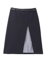 ストライプ切り替えカッティングスカート/ネイビー(093)