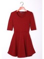 ニットソーワンピ/Red