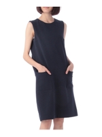 ポケットノースリーブワンピース/ネイビー(093)