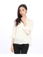 ヴィンテージサテンブラウス/ブラック(019)