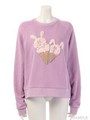 BUNNY ICE RAGLAN SWEAT TOPS/CHARCOAL