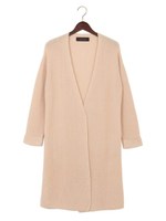 ★JOC C畦ラップ ロングカーディガン/NATURAL