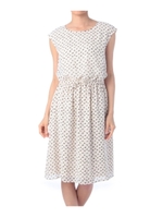 ギャザー切り替え総柄ワンピース/アイボリー(104)