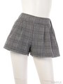 グレンチェックショートパンツ/WHT／ブラック