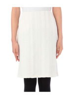 ケーブル編みミディニットスカート/ホワイト(002)