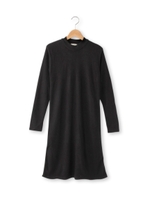 ハイネックテレコニットワンピース/ブラック(019)