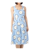 ペイント風フラワーコンビネゾン/ベビーピンク(171)