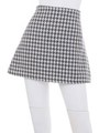 千鳥柄シンプルミニスカート/グレー