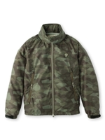 迷彩プリントスタンドジップアップブルゾン/カーキ&グリーン系(228)