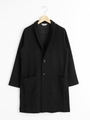 Le Melangeダブルフェイスコート/ブラック