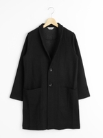 Le Melangeダブルフェイスコート/ブラック