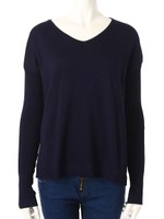 Vラインニット/グレー