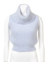 アンゴラノースリーブプルオーバー/SAX