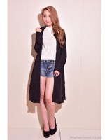 ジョーゼットロングシャツ/ブラック