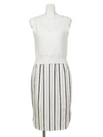 ストライプコンビニットOP2/WHT