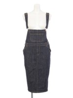 デニムタイトスカートサロペット/INDIGO