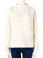 ハイネックシンプルトップス/ネイビー