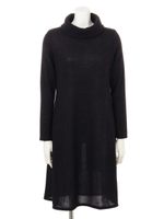 ハイネックニットソーワンピース/アイボリー