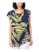 バードリーフプリントシャツ/オレンジ(167)