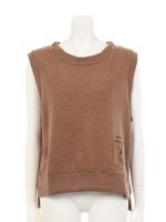 パフュームミル起毛ニットベスト/ダークグリーン