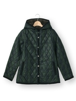 フードつき裏ボア中綿入りキルトブルゾン/ベージュ(052)