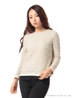 フリンジツイード/ネイビー