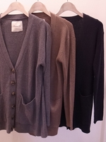 リブニットカーデ/BROWN