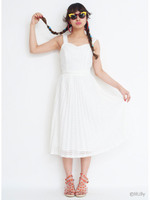 レースプリーツスカート/WHITE