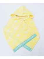 ロゴ柄フード付きタオル/レモンイエロー(031)