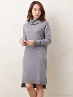 12G ACストレッチオフタートル/OP/グレー