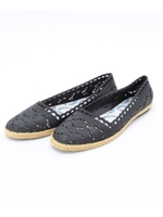 FREE FISH ジュート巻きメッシュフラットシューズ/ブラック(019)