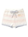 moco moco’スムーズィー’baby2ボーダーショートパンツ/BEG