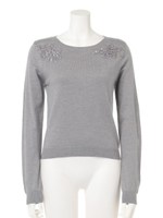 【DUO】 フラワーモチーフ　レース貼付けKT/アイスブルー