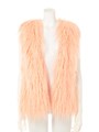 【MINKPINK】(ミンクピンク) FUR VEST/PALEPINK