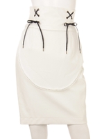 エプロン付コルセットタイトSK/オフホワイト