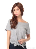 オフショル前結びｔｅｅ/グレー