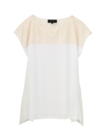 サークルレース切り替えカットソー/ホワイト(001)