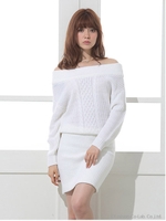 ニットワンピース/ホワイト