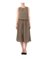 ノースリーブジョーゼットサロペット/カーキ(027)