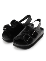 ファーベルトサンダル35/ブラック