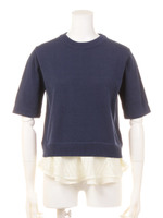 ヘムチェンジニットプルオーバー/ネイビー