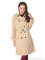 メンツイルロングトレンチコート/キナリ